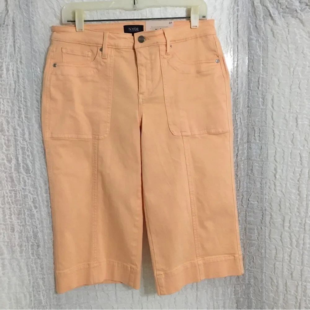 NYDJ NWT Salmon Color Capri Jeans Size 8P